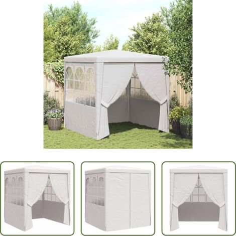 Carpa de jardín -  Carpa profesional para fiestas con paredes blanco 90 g/m² 2x2 m