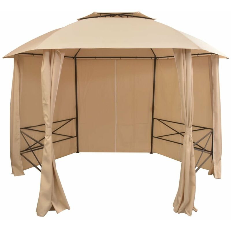 

Carpa de jardin con cortinas hexagonal 360x265 cm