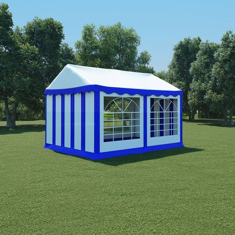 

Carpa de jardín de PVC azul y blanco 3x4 m
