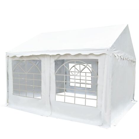 Carpa de jardín de PVC blanco 4x4 m