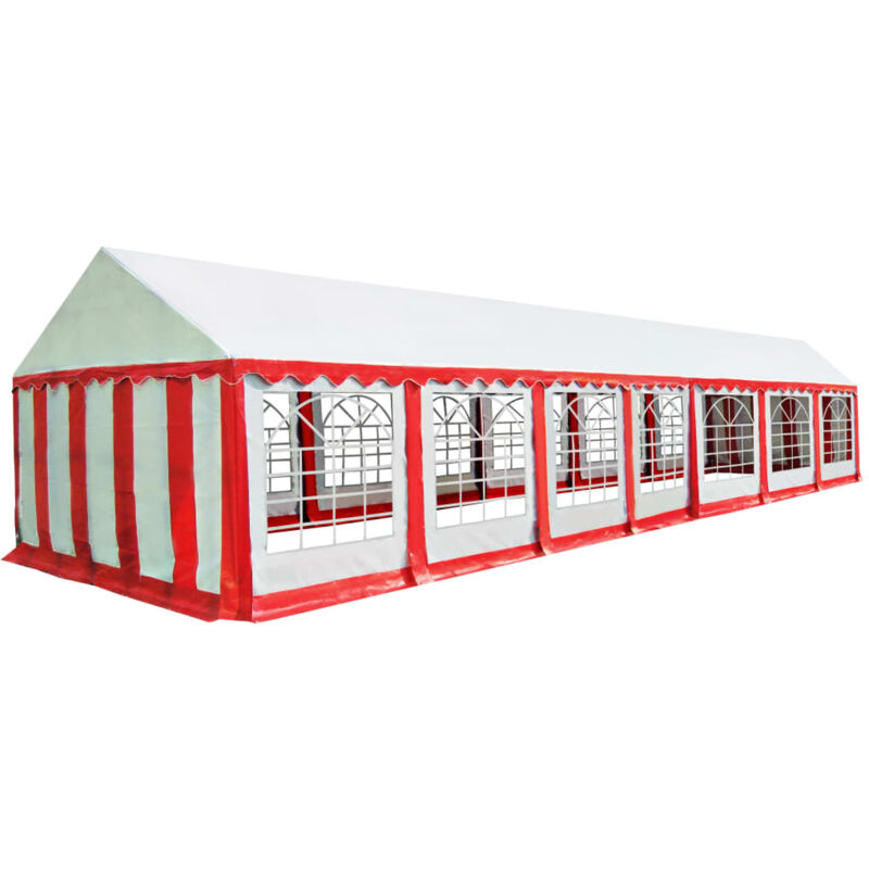 

Carpa de jardín de PVC rojo y blanco 6x14 m - Rojo - Vidaxl