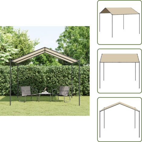 Carpa de patio - vidaXL Carpa acero y tela beige 3x3 m - Carpa para reuniones