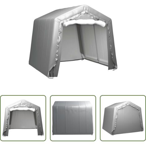 Carpa exterior -  Carpa de almacenamiento acero gris 240x240 cm
