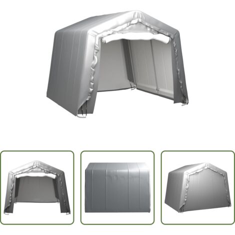 Carpa exterior -  Carpa de almacenamiento acero gris 300x300 cm