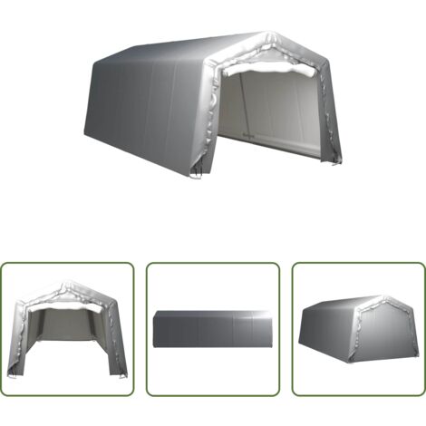 Carpa exterior -  Carpa de almacenamiento acero gris 300x750 cm