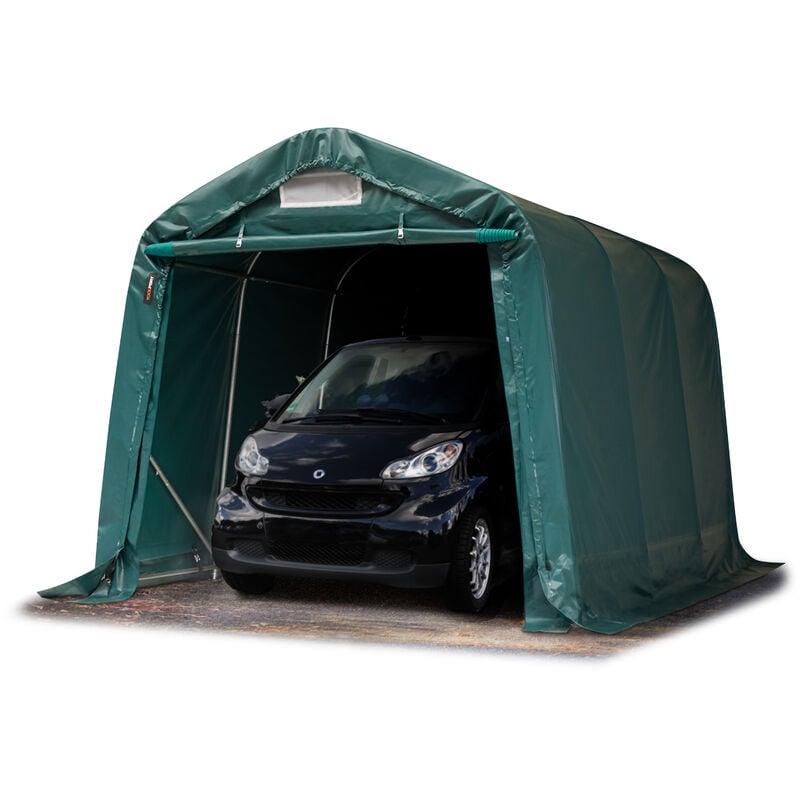 

Carpa Garage 2,4x3,6 m PVC de alta resistencia aprox. 550 g/m² Garaje portátil Cobertizo compacto de almacenamiento Refugio 100% impermeable verde