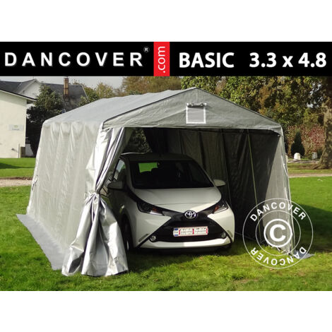 Carpa Garaje Basic 3,3x4,8x2,4 m PE, Gris