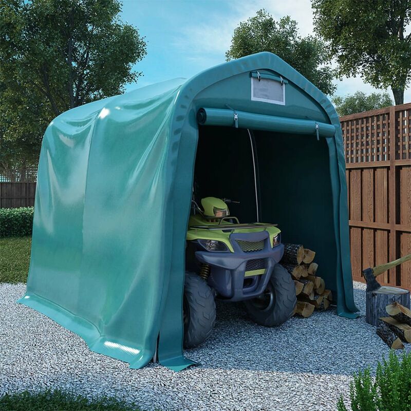 

Happyshopping - Carpa garaje de almacenamiento PVC verde 2,4x2,4 m