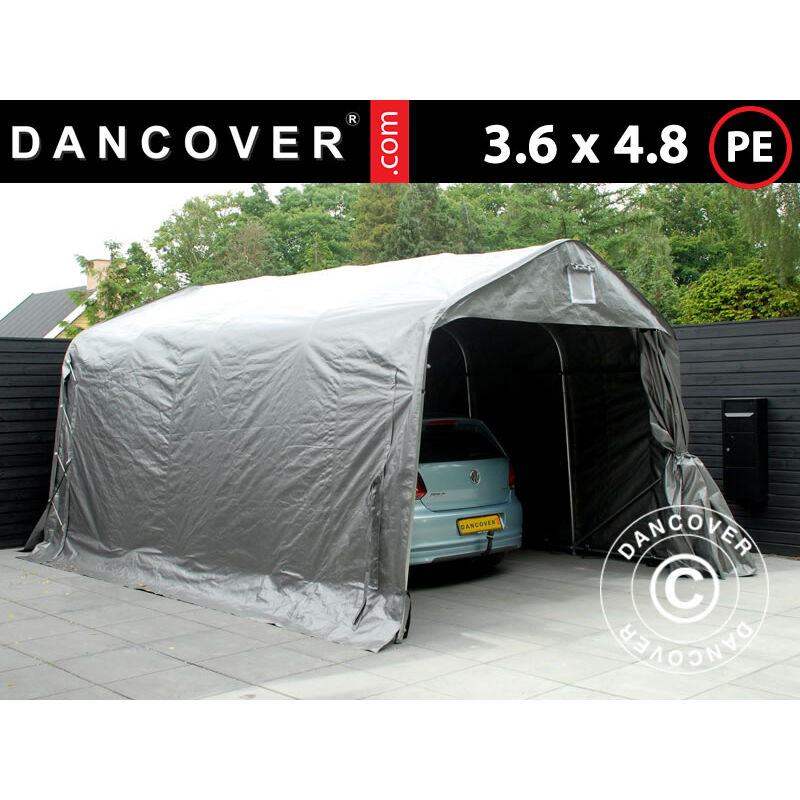 

Carpa garaje PRO 3,6x4,8x2,68m, PE, Gris