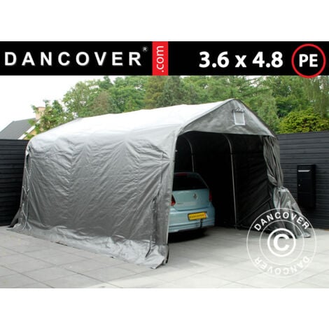 Carpa garaje PRO 3,6x4,8x2,68m, PE, Gris