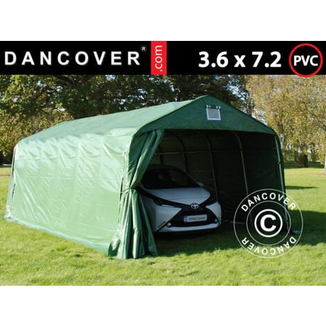 Carpa garaje PRO 3,6x7,2x2,68m PVC, Verde
