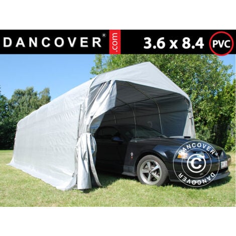Carpa garaje PRO 3,6x8,4x2,68m PVC, Gris
