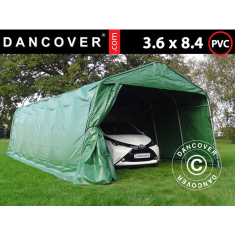 Carpa garaje PRO 3,6x8,4x2,68m PVC, verde