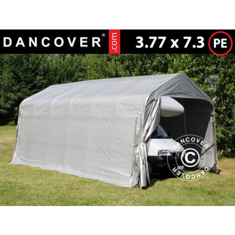 Carpa garaje PRO 3,77x7,3x3,18m PE, Gris