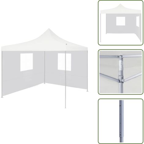 Carpa para camping - vidaXL Carpa plegable profesional con 2 paredes acero blanco 3x3 m - Carpa para jardín
