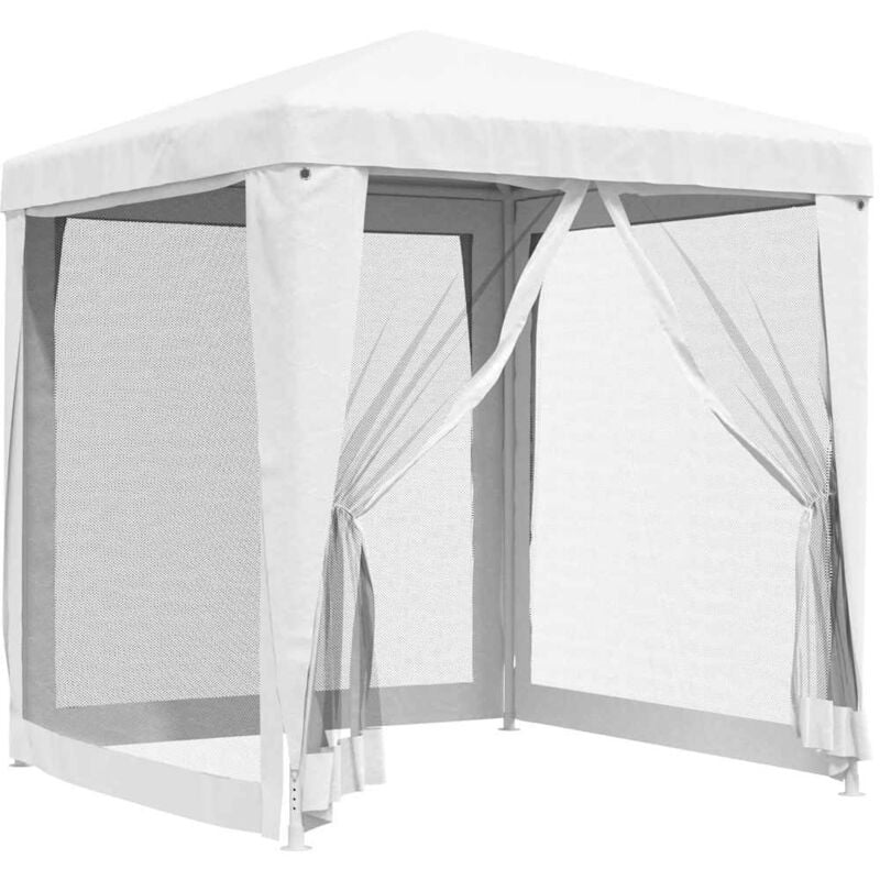 

Carpa para celebraciones con 4 paredes de malla blanco 2x2 m - Blanco - Vidaxl