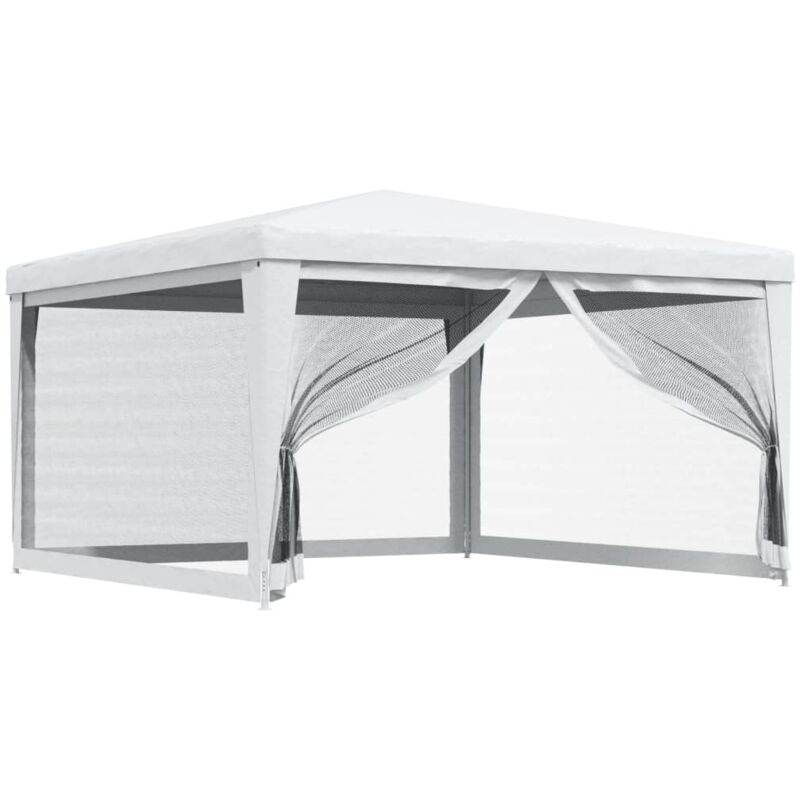 

Carpa para celebraciones con 4 paredes de malla blanco 4x4 m - Blanco - Vidaxl