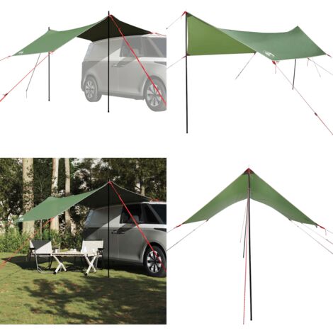 Carpa para coche impermeable verde - Carpa impermeable - Camping en coche