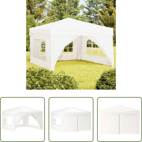 Carpa para eventos al aire libre -  Carpa para fiestas plegable con paredes laterales blanco 3x3 m