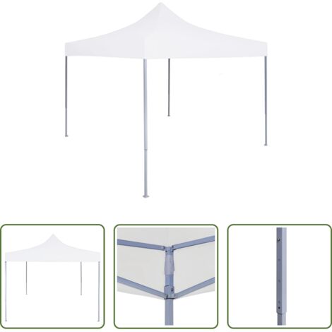 Carpa para eventos -  Carpa plegable profesional acero blanco 3x3 m