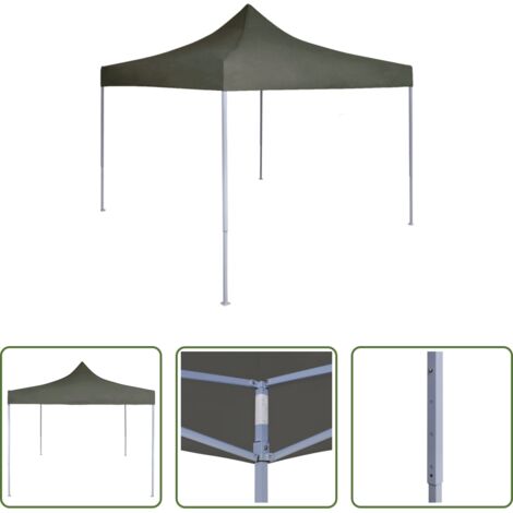 Carpa para eventos -  Carpa plegable profesional acero gris antracita 2x2 m