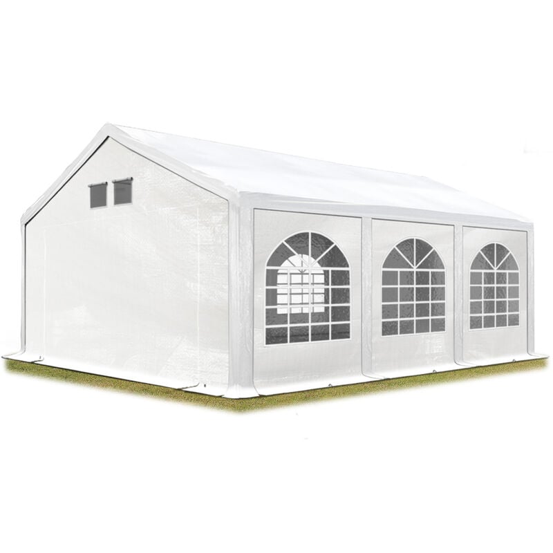 

Carpa para fiesta de alta calidad 4x6 m carpa de fiestas 300g/m² carpa de lona PE carpa de jardín carpa para fiestas blanca impermeable - bianco