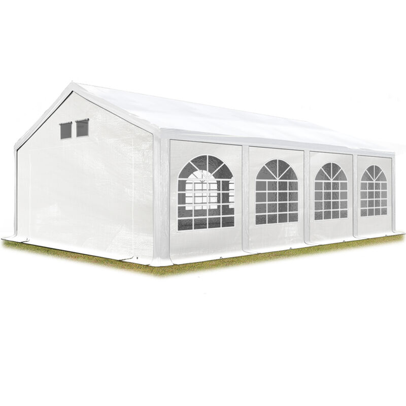 

Carpa para fiesta de alta calidad 4x8 m carpa de fiestas 300g/m² carpa de lona PE carpa de jardín carpa para fiestas blanca impermeable - bianco