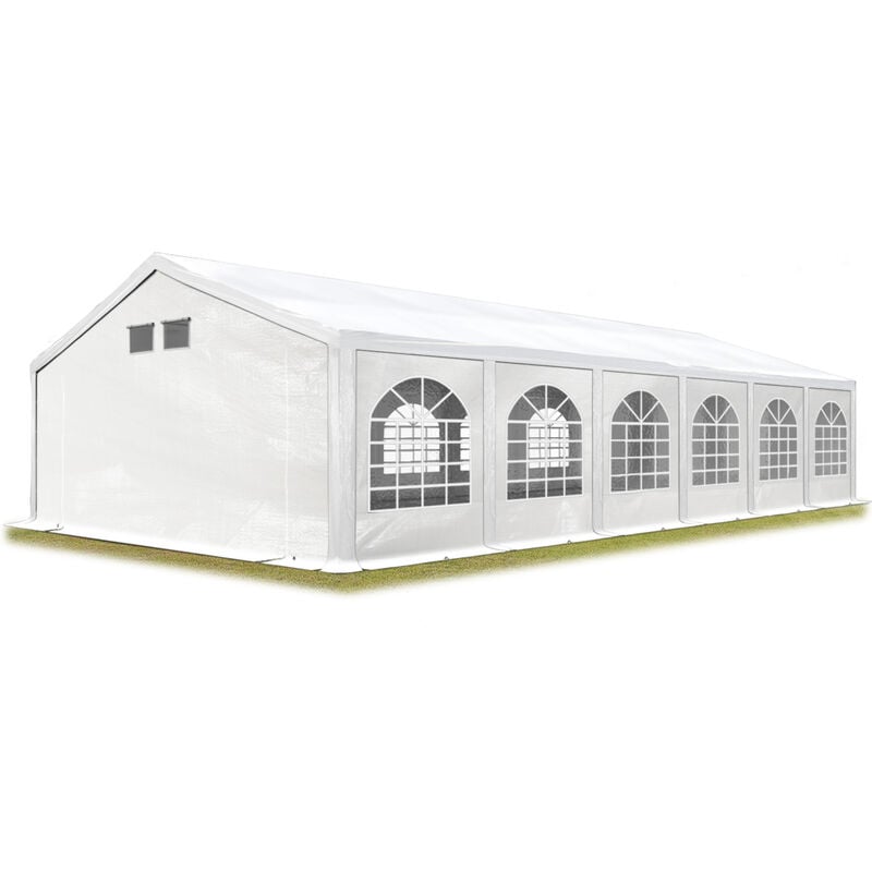 

Carpa para fiesta de alta calidad 6x12 m carpa de fiestas 300g/m² carpa de lona PE carpa de jardín carpa para fiestas blanca impermeable - bianco