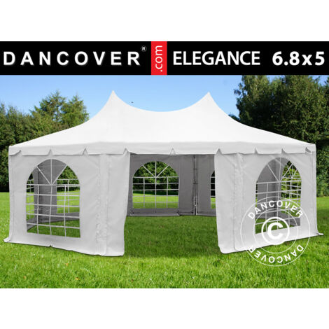 Carpa para fiestas Carpa Eventos Elegance PRO, octagonal 6,8x5m,