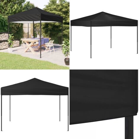 Carpa para fiestas plegable negro 3x3 m - Carpa para fiestas - Carpa para exteriores