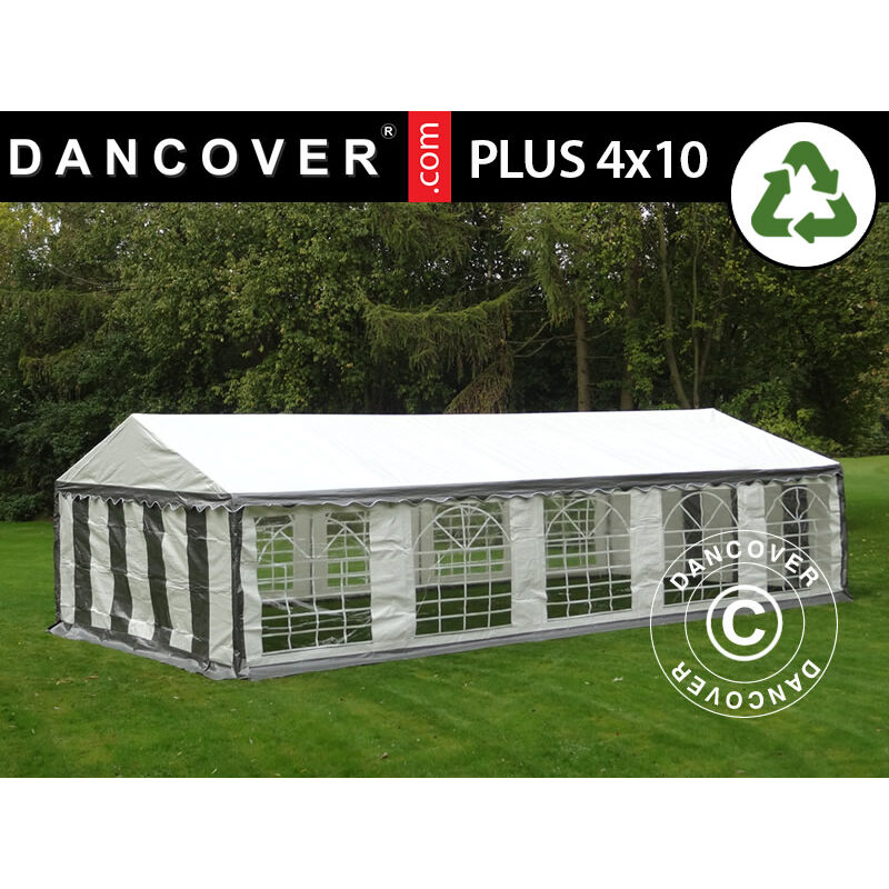 

Carpa para fiestas Carpa Eventos PLUS 4x10m PE, Gris/Blanco