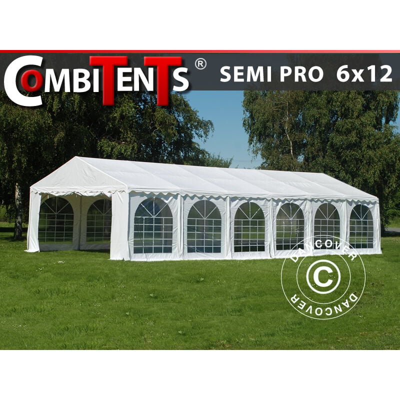 

Dancover - Carpa para fiestas Carpa Eventos, SEMI PRO Plus CombiTents® 6x12m 4 en 1, Blanco