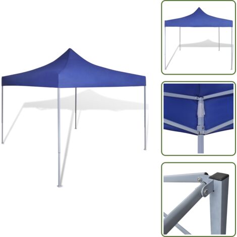 Carpa para fiestas - vidaXL Cenador plegable azul 3x3 m - Carpa para bodas