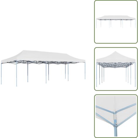 Carpa para jardín - vidaXL Carpa para fiestas pop-up plegable blanco 3x9 m - Carpa para camping