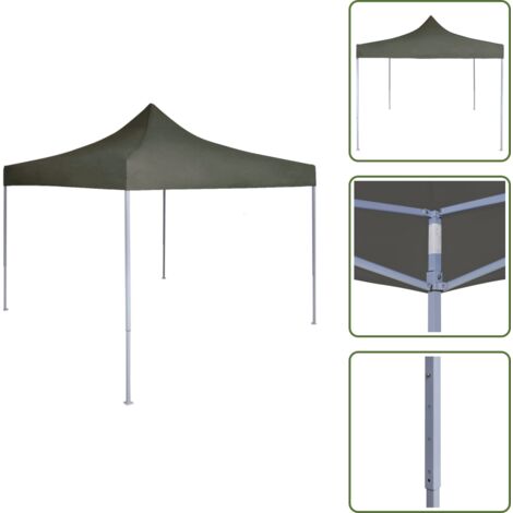 Carpa para jardín - vidaXL Carpa plegable profesional acero gris antracita 2x2 m - Carpa para camping
