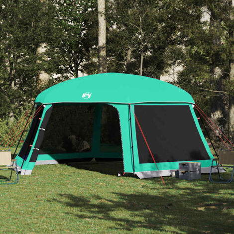 Carpa para piscina con desmontables y paredes verde 618x532 cm vidaXL