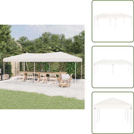 Carpa para reuniones familiares - vidaXL Carpa para fiestas plegable blanco 3x6 m - Carpa para barbacoas
