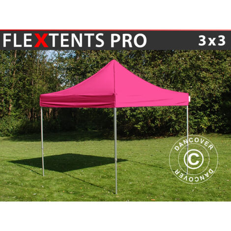 Carpa plegable Carpa Rapida FleXtents PRO 3x3m Rosa