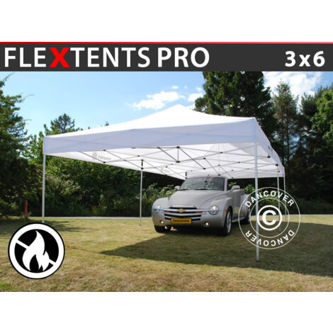 Carpa plegable Carpa Rapida FleXtents PRO 3x6m Blanco, Ignífuga