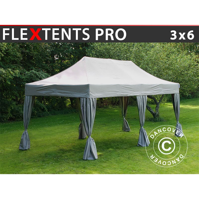 

Carpa plegable Carpa Rapida FleXtents PRO 3x6m Latte, incluye 6 cortinas decorativas