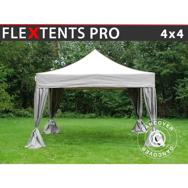 

Carpa plegable Carpa Rapida FleXtents PRO 4x4m Latte, incl. 4 cortinas decorativas