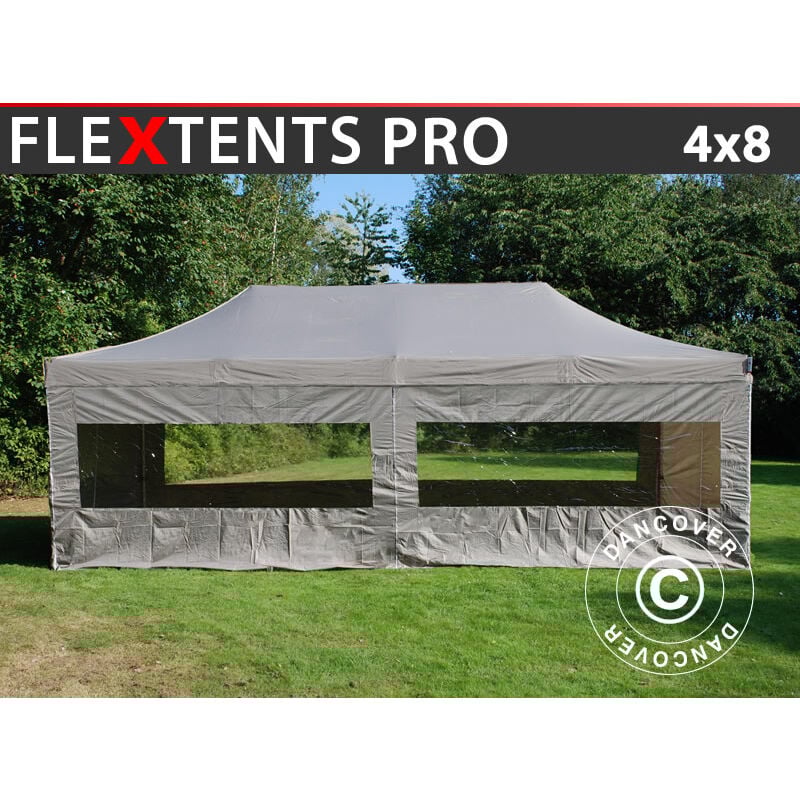 

Carpa plegable Carpa Rapida FleXtents PRO 4x8m Latte, incl. 6 lados