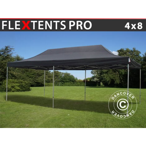 Carpa plegable Carpa Rapida FleXtents PRO 4x8m Negro