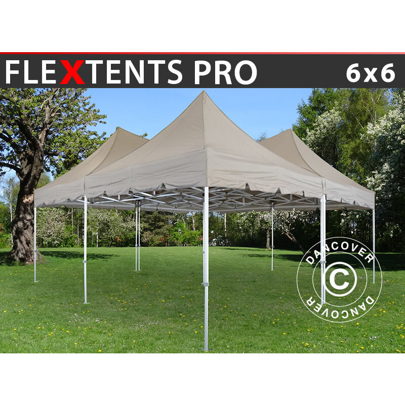 

Carpa plegable Carpa Rapida FleXtents PRO Peak Pagoda 6x6m, Latte