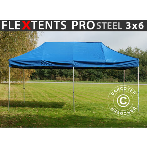 Carpa Plegable 3x6 M, Cenadores para Jardin con 4 Paredes Laterales,  Resistente al Agua, UV 50+, con 12 Clavos Molidos, 6 Cuerdas y 6 Sacos de  Arena