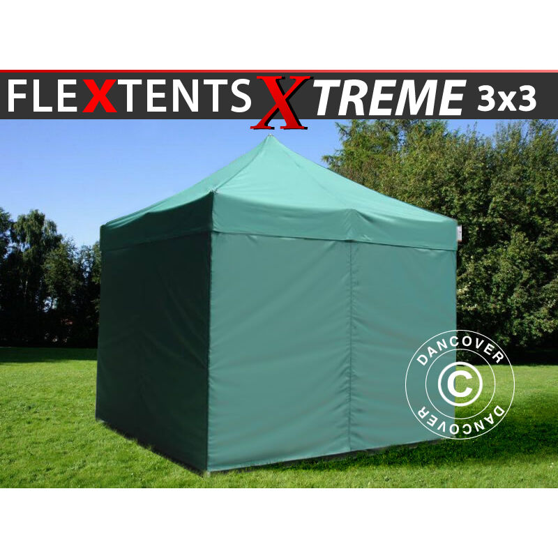 

Carpa plegable Carpa Rapida FleXtents Xtreme 60 3x3m Verde, Incl. 4 lados
