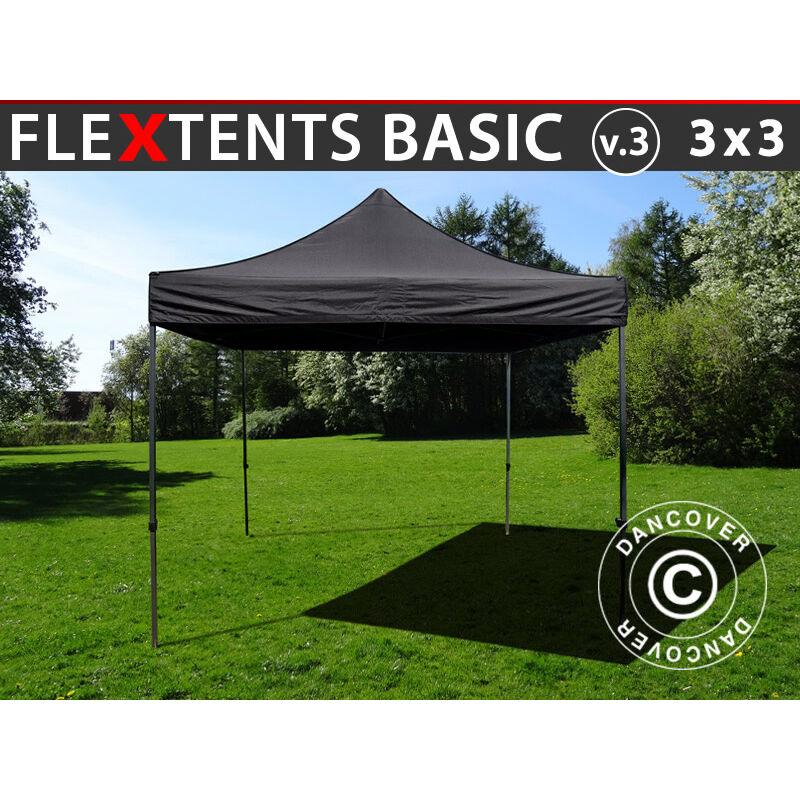 

Carpa plegable Carpa Rapida FleXtents Basic v.3, 3x3m Negro