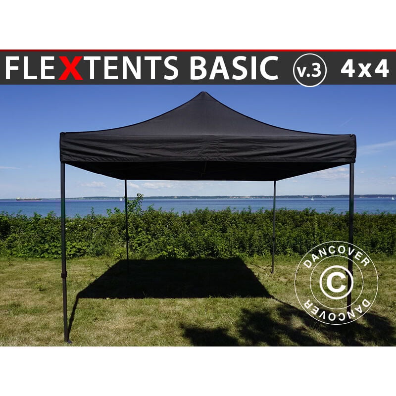 

Dancover - Carpa plegable Carpa Rapida FleXtents Basic v.3, 4x4m Negro