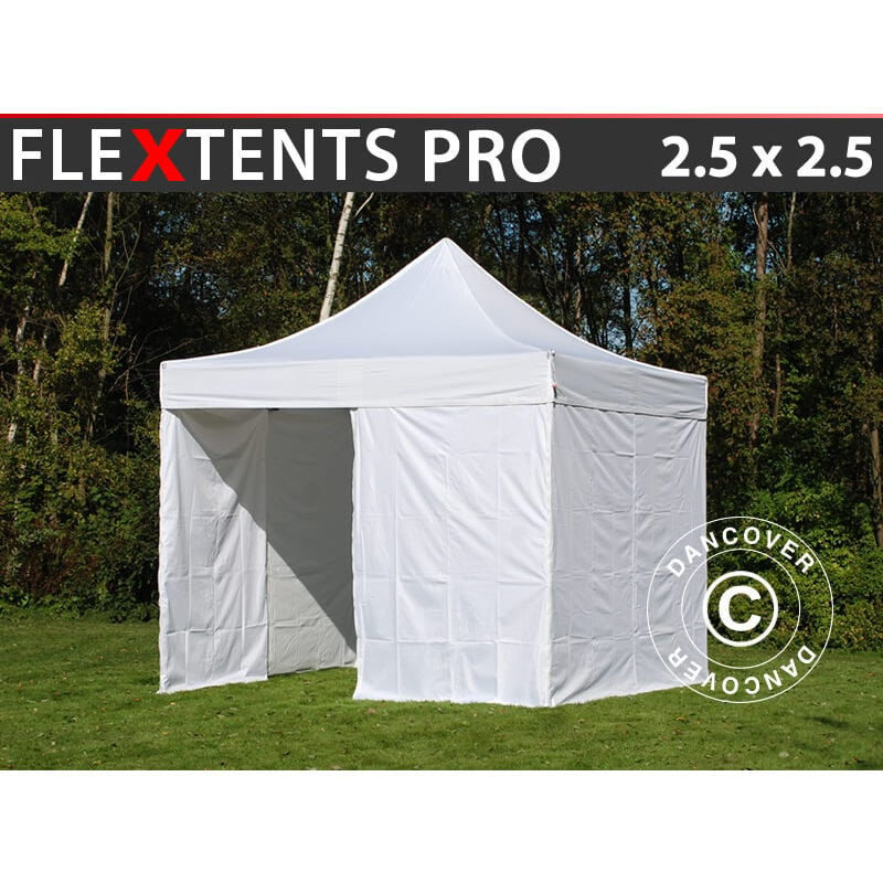 

Carpa plegable Carpa Rapida FleXtents PRO 2,5x2,5m Blanco, Incl. 4 lados