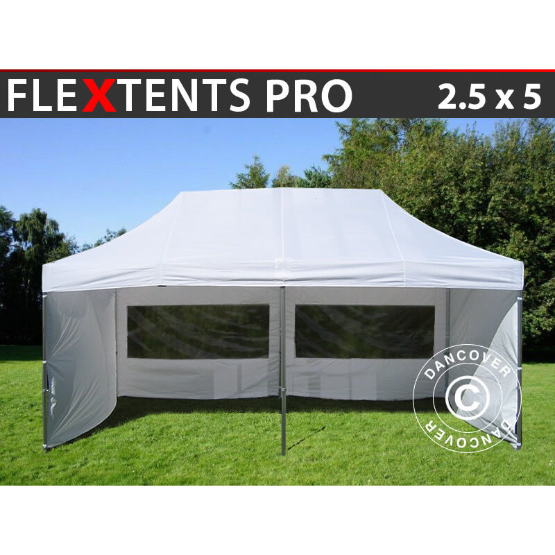 

Carpa plegable Carpa Rapida FleXtents PRO 2,5x5m Blanco, Incl. 6 lados